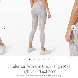 lululemon athletica Wunder Under High-Rise Tight 25” in Silver